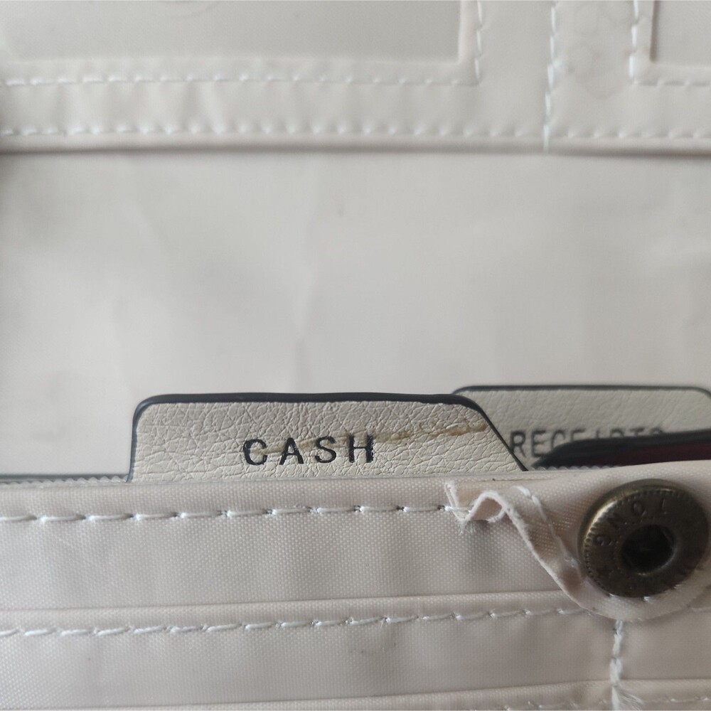 Sonoma Keelan RFID Filemaster Wallet Wine Red Button Zip Organizer Clutch - Picture 5 of 7